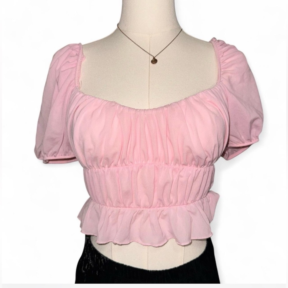 Blue Blush Crop Top